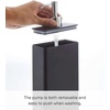 image:imageYamazaki Home Tower Shower Dispenser  Contemporary Bottle Pump  Shampoo Abs Plastic  24 Fluid Oz 700 MlWhite
