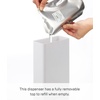 image:imageYamazaki Home Tower Shower Dispenser  Contemporary Bottle Pump  Shampoo Abs Plastic  24 Fluid Oz 700 MlWhite