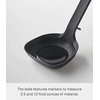 image:imageYamazaki Home Tower Silicone Kitchen Spoon Hygienic With Integrated Tool Rest Floating Clean Design  SiliconeLadle