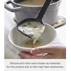 image:imageYamazaki Home Tower Silicone Kitchen Spoon Hygienic With Integrated Tool Rest Floating Clean Design  SiliconeLadle