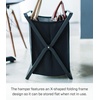 image:imageYamazaki Home Tower Space Saving Storage Hamper  Floor 16  Steel  85 Gallon 32 LitersBlack