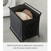 image:imageYamazaki Home Tower Space Saving Storage Hamper  Floor 16  Steel  85 Gallon 32 LitersBlack
