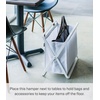 image:imageYamazaki Home Tower Space Saving Storage Hamper  Floor 16  Steel  85 Gallon 32 LitersWhite
