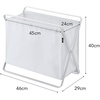 image:imageYamazaki Home Tower Space Saving Storage Hamper  Floor 16  Steel  85 Gallon 32 LitersWhite
