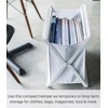 image:imageYamazaki Home Tower Space Saving Storage Hamper  Floor 16  Steel  85 Gallon 32 LitersWhite