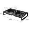 image:imageYamazaki Home Tower Steel and Ceramic Pet Food Stand  2 Bowls for Food and Water  Feeder for Small Cats and Dogs  NonSlip  Short  125 Cups 300 Milliliters Per BowlBlack