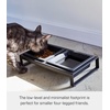 image:imageYamazaki Home Tower Steel and Ceramic Pet Food Stand  2 Bowls for Food and Water  Feeder for Small Cats and Dogs  NonSlip  Short  125 Cups 300 Milliliters Per BowlBlack