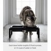 image:imageYamazaki Home Tower Steel and Ceramic Pet Food Stand  2 Bowls for Food and Water  Feeder for Small Cats and Dogs  NonSlip  Short  125 Cups 300 Milliliters Per BowlBlack