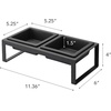 image:imageYamazaki Home Tower Steel and Ceramic Pet Food Stand  2 Bowls for Food and Water  Feeder for Small Cats and Dogs  NonSlip  Short  125 Cups 300 Milliliters Per BowlBlack