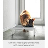 image:imageYamazaki Home Tower Steel and Ceramic Pet Food Stand  2 Bowls for Food and Water  Feeder for Small Cats and Dogs  NonSlip  Short  125 Cups 300 Milliliters Per BowlWhite