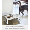 image:imageYamazaki Home Tower Steel and Ceramic Pet Food Stand  2 Bowls for Food and Water  Feeder for Small Cats and Dogs  NonSlip  Short  125 Cups 300 Milliliters Per BowlWhite