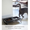 image:imageYamazaki Home Tower Steel and Ceramic Pet Food Stand  2 Bowls for Food and Water  Feeder for Small Cats and Dogs  NonSlip  Short  125 Cups 300 Milliliters Per BowlBlack