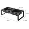 image:imageYamazaki Home Tower Steel and Ceramic Pet Food Stand  2 Bowls for Food and Water  Feeder for Small Cats and Dogs  NonSlip  Short  125 Cups 300 Milliliters Per BowlBlack