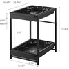 image:imageYamazaki Home UnderSink Rack TwoTier with PullOut Shelf Steel Black  Versatile undersink rack features a twotier organization system with sliding drawers Adds practical everyday storageBlack