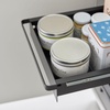 image:imageYamazaki Home UnderSink Rack TwoTier with PullOut Shelf Steel Black  Versatile undersink rack features a twotier organization system with sliding drawers Adds practical everyday storageBlack