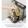 image:imageYamazaki Home UnderSink Rack TwoTier with PullOut Shelf Steel Black  Versatile undersink rack features a twotier organization system with sliding drawers Adds practical everyday storageBlack