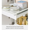 image:imageYamazaki Home UnderSink Rack TwoTier with PullOut Shelf Steel Black  Versatile undersink rack features a twotier organization system with sliding drawers Adds practical everyday storageWhite