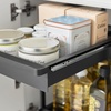 image:imageYamazaki Home UnderSink Rack TwoTier with PullOut Shelf Steel Black  Versatile undersink rack features a twotier organization system with sliding drawers Adds practical everyday storageBlack