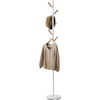 image:imageYAMAZAKI Home Freestanding Coat Rack Stand  Modern Coat Tree with Wooden Hooks Standing Coat Hanger for Entryway Sturdy Weighted Base Steel White Easy Assembly  Modern coat tree stand and standing coat hanger for entryways Durable steel construction Easy assembly Smart space saverWhite