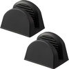 image:imageYAMAZAKI Home Magnetic Silicone Pot Holders Set of 2 Oven Heat Pads Black  Heatresistant silicone oven mitts and durable insulated hot pads Features integrated magnetic storage for easy accessBlack