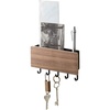 image:imageYAMAZAKI Home Rin Magnetic Wall Organizer  Key Hooks amp Tray for Storage  Steel  WoodWalnut