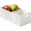 image:imageYAMAZAKI Home Stacking Baskets  Fruit Basket  Vegetable Basket ABS Plastic One Size White  Flexible vegetable and fruit storage in a stackable basket A smart fit for modern homes Keeps busy spaces neat and tidyWhite