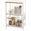 image:imageYAMAZAKI Home Tower Kitchen Appliance Storage Rack Metal Shelving Unit  Standing Organizer Heavy Duty Shelves  35Inch 35  SteelWhite