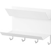 image:imageYAMAZAKI Home Tower Magnetic 2Tier Entryway Organizer  Storage for Gloves and Hats with Hooks for Keys and Bags  Steel