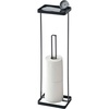 image:imageYAMAZAKI Home Tower Roll Paper Stand with Tray  Steel  Holds 3 Toilet Paper Rolls  Sturdy steel roll paper stand with an integrated top tray Built for daily use Designed for convenient home organizationBlack