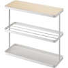 image:imageYAMAZAKI Home Tower Side Table with Storage Tier Shelves Narrow Narrow Wooden and Metal End Table for Bedside Or Living Room 17  Steel