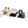 image:imageYAMAZAKI Home TwoTier Rolling Shoe Rack LowProfile Organizer Stand WhiteWhite