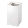 image:imageYAMAZAKI Home Veil Trash Can  Modern Open Top Garbage Waste Bin Basket with Handle  Abs Plastic  25 Gallons 10 Literssquare white