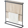 image:imageYamazaki Home Bath Towel Hanger  Bathroom Organizer Storage Holder Dry Rack Steel One Size WhiteBlack