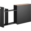 image:imageYamazaki Home PullOut Bathroom Storage Cabinet with Wood Top White  Slim spacesaving bathroom storage cabinet with a natural wood top Clever pullout design Holds 12 rolls of toilet paperBlack