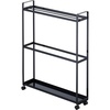 image:imageYamazaki Home Towel Rack and Bath Cart  Rolling Bathroom Storage Organizer Steel One Size WhiteBlack
