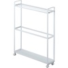 image:imageYamazaki Home Towel Rack and Bath Cart  Rolling Bathroom Storage Organizer Steel One Size WhiteWhite
