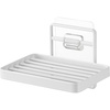 image:imageYamazaki Home Tower Self Adhesive Hygienic Soap Tray Wall Sink Or Shower Mounted Bar Soap Dish  SteelWhite