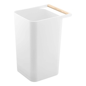 image:imageYAMAZAKI Home Como Como Modern Slim Square Trash Can Garbage Waste Basket for Bathroom Kitchen  Abs Plastic  Modern slim square garbage waste basket Durable ABS plastic construction Ideal for compact bathroom and kitchen spacesWhite