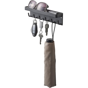 image:imageYAMAZAKI Home Magnetic Key Rack with Tray Steel One Size WhiteBlack