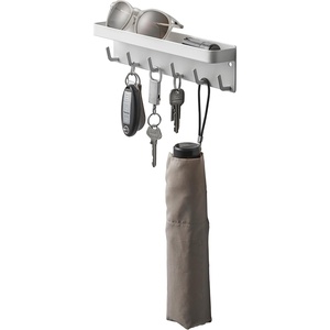 image:imageYAMAZAKI Home Magnetic Key Rack with Tray Steel One Size WhiteWhite
