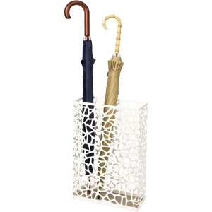 image:imageYAMAZAKI Home Nest Umbrella Stand  Storage for Umbrellas and Walking Canes  Round  Steel  Holds Up to 6 UmbrellasWhite