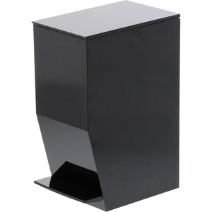 image:imageYAMAZAKI Home Sanitary Step Trash Can  Small Space Waste Bin for Bathroom Kitchen ABS Plastic One Size WhiteBlack
