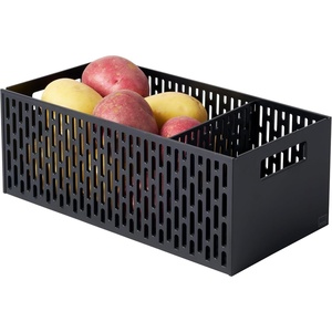 image:imageYAMAZAKI Home Stacking Baskets  Fruit Basket  Vegetable Basket ABS Plastic One Size White  Flexible vegetable and fruit storage in a stackable basket A smart fit for modern homes Keeps busy spaces neat and tidyBlack