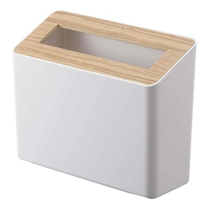 image:imageYAMAZAKI Home Table Top Trash Can  No Assembly ReqWalnut