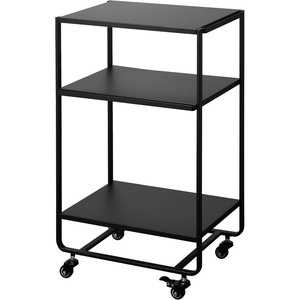 image:imageYAMAZAKI Home Tower 3Tier Trolley Rolling Metal HeavyDuty Storage Cart Organizer with CastersUtility Cart for KitchenBathroom 32  Steel   Heavyduty metal trolley organizer Perfect utility storage cart for kitchen or bathroom Smooth casters for easy mobilityBlack