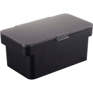 image:imageYAMAZAKI Home Tower Airtight Pet Food Storage Container  Cat And Dog Food Holder Bin With Transparent Lid And Handle  Medium  Polypropylene  8 Lbs 16 Gallons 6 QuartsWhiteBlack
