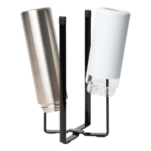 image:imageYAMAZAKI Home Tower Kitchen Multi Eco Stand  Multifunctional Plastic Bag Holder Bottle Dryer  Steel  Multiuse kitchen stand serves as plastic bag holder and bottle dryer Designed for convenient home organization CompactBlack