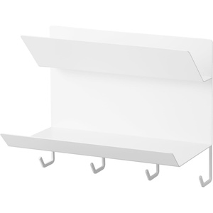 image:imageYAMAZAKI Home Tower Magnetic 2Tier Entryway Organizer  Storage for Gloves and Hats with Hooks for Keys and Bags  Steel