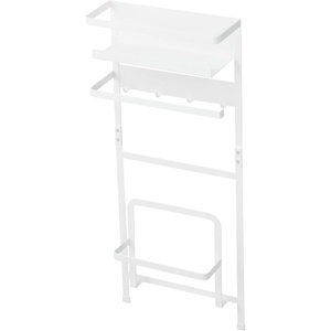 image:imageYamazaki Home Plate Laundry Accessory Organizer  Magnet  Large  Steel  Innovative laundry accessory organizer features a heavyduty magnet that attaches securely to the side of a washer or dryerWhite