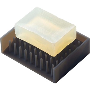 image:imageYamazaki Home Self Draining Soap Tray  Floating Holder Dish for Sink Silicone No Assembly Req  Selfdraining soap tray with a slanted base that directs excess water back into the sink Adds practical everyday storageBlack